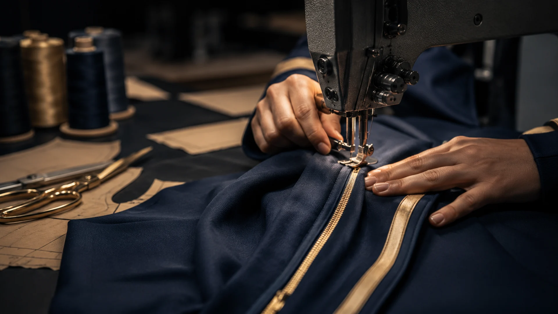 Premium garment stitching detail